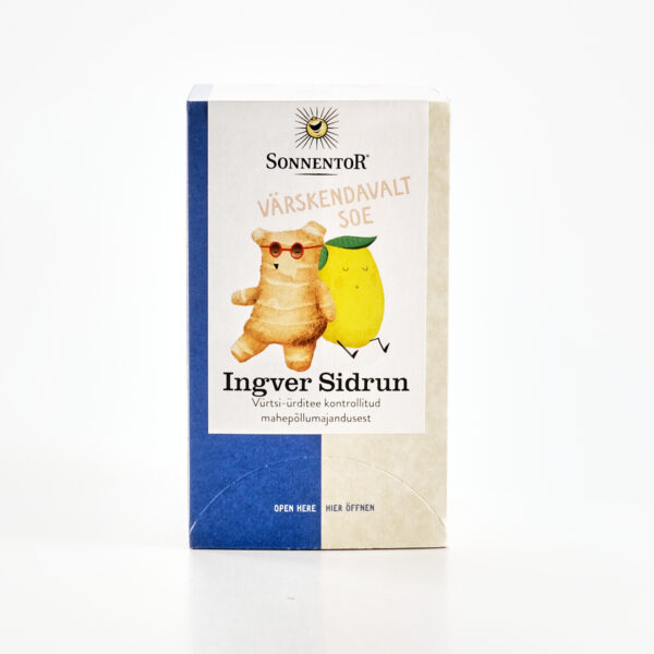 Ingveri-sidrunitee 32,4g (kotid ümbrikes) Sonnentor